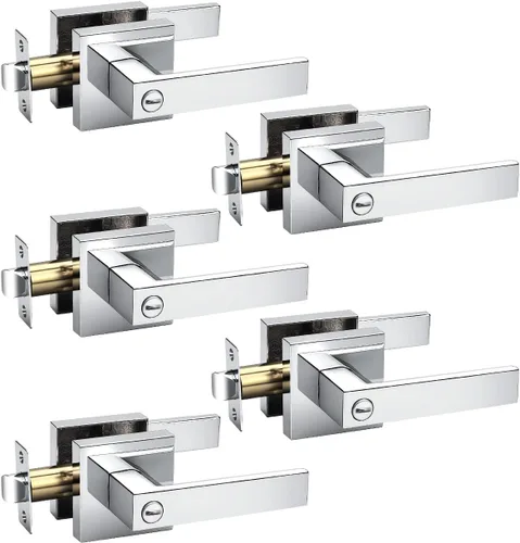 Vista 143 de KNOBWELL - Juego de cerradura con 1 picaporte resistente para puertas de una cara, ideal para puertas interiores reversibles, 0.93 libras