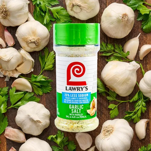 Vista 12 de Lawry's 25% menos de sal de ajo y sodio con perejil, 5.62 oz