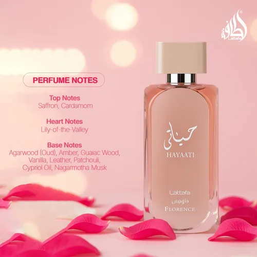 Vista 10 de Lattafa Hayaati Florence - Eau de Parfum en espray para mujer, 3.4 onzas