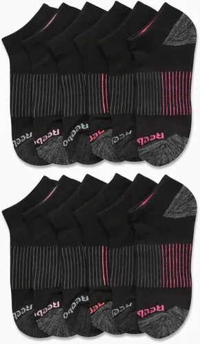 Vista 2 de Reebok Calcetines acolchados de corte bajo transpirables para mujer (12 unidades)