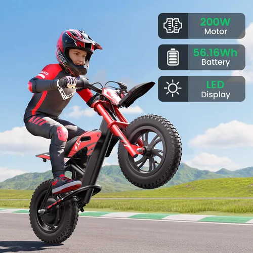 Vista 2 de Gyroor S1 Bicicleta de equilibrio eléctrica para niños de 3 a 6 años Negro