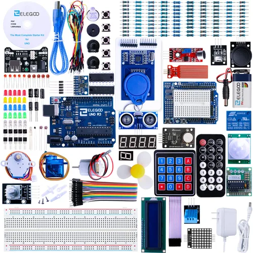 Vista 2 de ELEGOO UNO R3 Project - Kit de inicio más completo y kit de módulos de sensor 37 en 1 mejorado ELEGOO