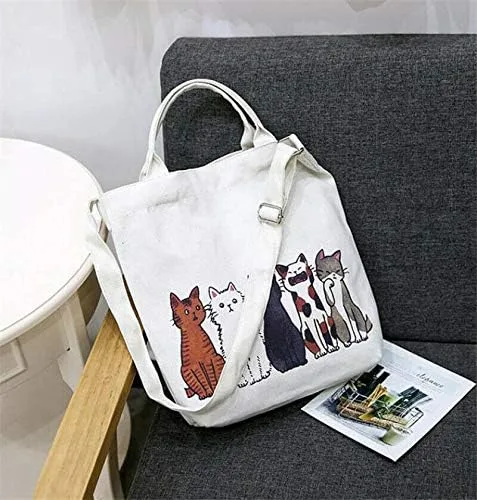 Vista 6 de Bolso de mano para mujer, diseño de gatos de la suerte