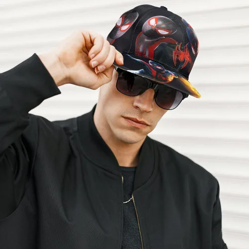 Vista 5 de Marvel Comics - Gorra de béisbol para hombre, diseño de Spiderman, bordadoimpreso