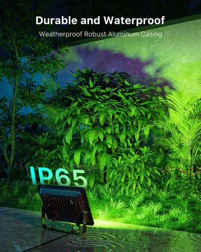 Vista 12 de FALOVE Paquete de 4 luces de inundación inteligentes RGBW por App Control