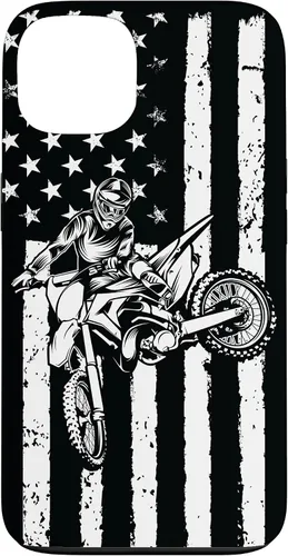 Vista 7 de Funda de motocross con bandera de Estados Unidos para iPhone 17