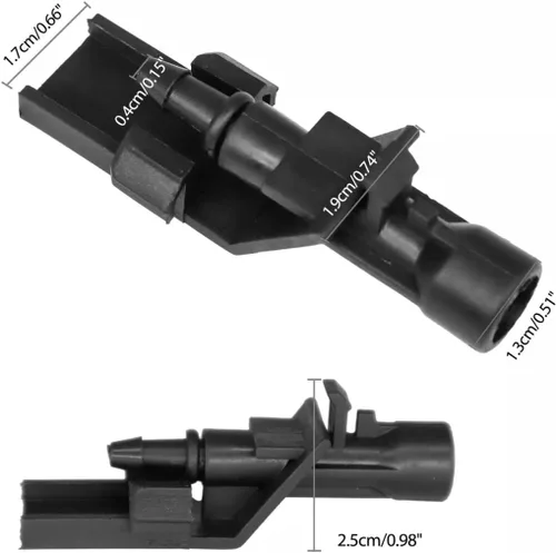 Vista 3 de Click&Fit Boquillas de limpiaparabrisas compatibles con Honda CR-V 12-16, Accord 08-17, Crosstour 10-15, HR-V 16-22 – Los chorros de pulverización