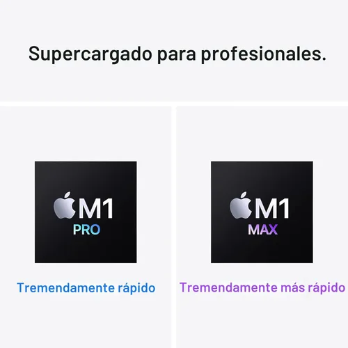 Vista 3 de Apple MacBook Pro de finales de 2021 con chip Apple M1 Pro (14 pulgadas, 16 GB de RAM, almacenamiento SSD de 1 TB) (QWERTY en inglés) Gris espacial
