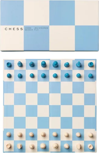 Vista 12 de PrintWorks Art of Chess – Juego de ajedrez de madera en blanco y negro con tablero acrílico – Elegante juego de mesa de café para adultos y familias