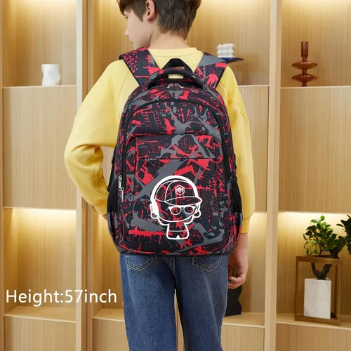 Vista 2 de LEDAOU Mochila escolar para niños y niñas, mochila para libros de primaria, primaria, escuela secundaria, mochila de viaje para edades de 6 a 14 años
