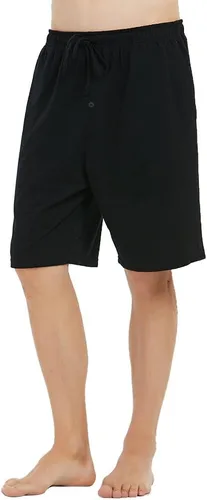 Vista 3 de U2SKIIN Paquete de 2 pantalones cortos de pijama para hombre, 100% algodón, pantalones ligeros con bolsillos, pantalones cortos de pijama suaves