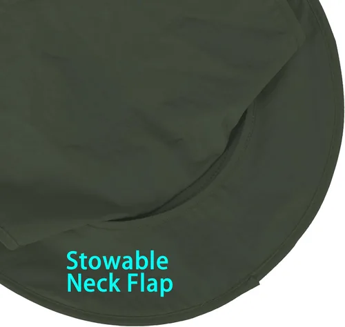 Vista 5 de Sombreros de sol para hombres y mujeres con solapa para el cuello Verde militar