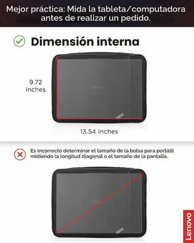 Vista 8 de Lenovo ThinkPad - Funda protectora delgada para laptop de 14 pulgadas, compatible con ThinkPad, MacBook Air y MacBook Pro, ligera, resistente a