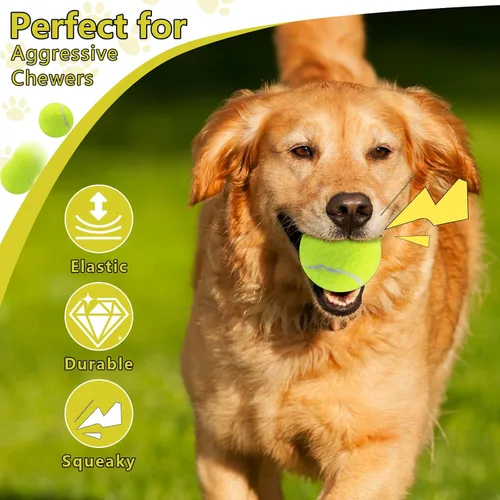 Vista 4 de Swingers Pelotas de tenis chirriantes para perro, pelotas de tenis de Varios