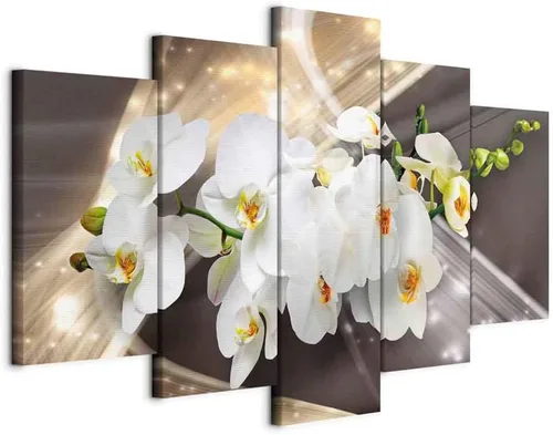 Vista 33 de Lienzo decorativo con impresión artística de diseño de orquídea de Artgeist Orquídea #01
