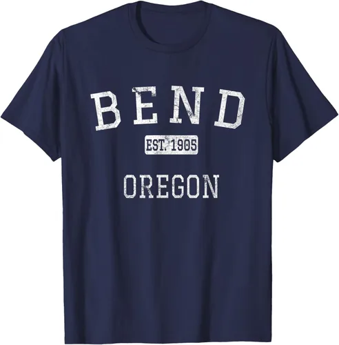 Vista 77 de Bend Oregon OR Camiseta vintage, Negro