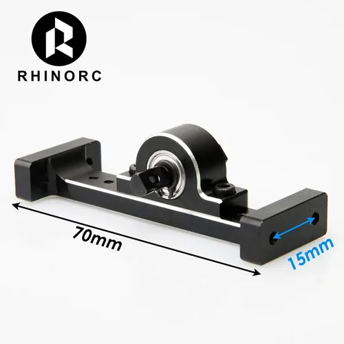 Vista 4 de RhinoCrawler - Viga de suspensión a control remoto, puente de soporte RC, eje de eje de transmisión extensible de metal para 1/10 Axial SCX10