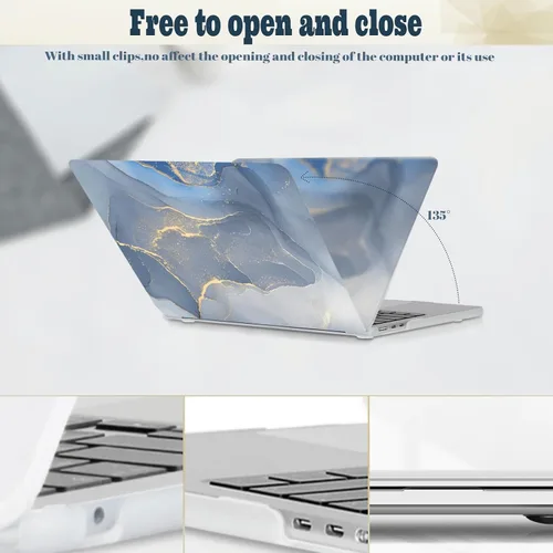 Vista 4 de Compatible con MacBook Air 11 pulgadas 2010-2015 versión A1370 A1465, funda protectora de plástico rígida a presión para MacBook Air de 11.6