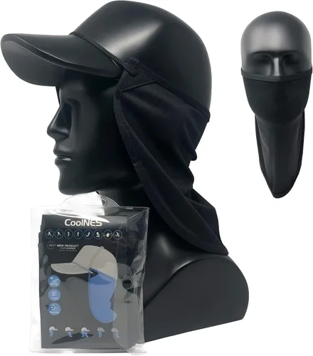 Vista 17 de CoolNES - Protección ajustable para cuello contra rayos ultravioletas, ajustable, multifuncional, 2 en 1, cubrebocas para pesca al aire libre, unisex