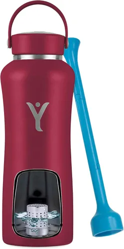 Vista 12 de DYLN - Botella de agua de hidrógeno Crea agua alcalina hidratante rica en hidrógeno hasta 9 pH Botella de agua de acero inoxidable aislada al