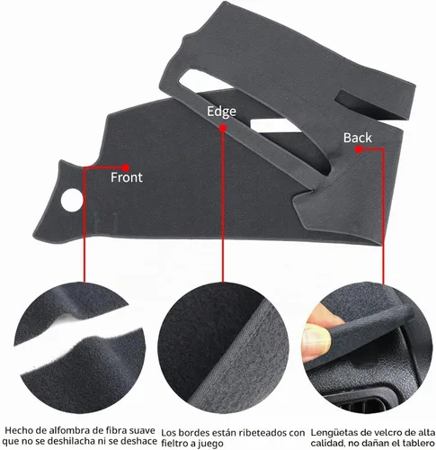 Vista 4 de Funda para Tablero Cubierta de Salpicadero Alfombrilla Ajuste Personalizado para 1995-1996 Chevy Chevrolet Silverado C1500 C2500 C3500 K1500 K2500