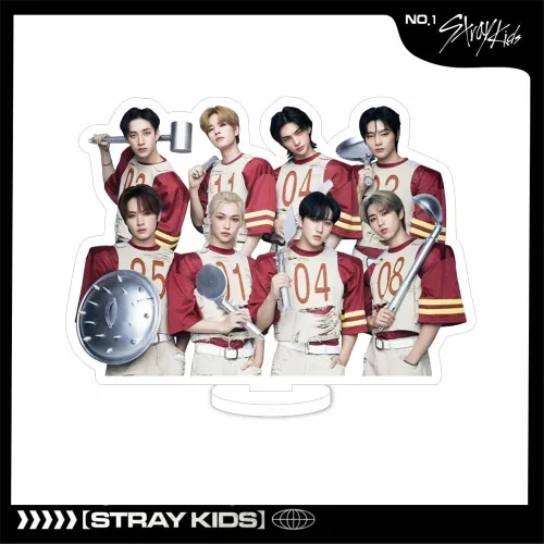 Vista 5 de Kpop Stray Kids Social Path Álbum acrílico de doble cara acrílico de pie letrero Hyunjin Felix figura de acción modelo modelo regalo para fanáticos