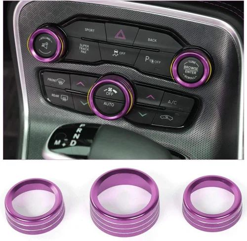 Vista 9 de Voodonala Interruptor de Aire Acondicionado Botón CD Perilla para Dodge Challenger Charger Chrysler 300 300s 2015-2019, para RAM 2013-2024