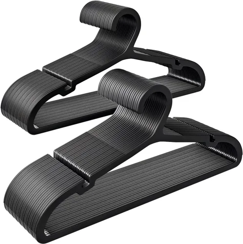 Vista 9 de ABHENG UAPY0530B - Paquete de 30 perchas para ropa, perchas de plástico antideslizantes, perchas que ahorran espacio, resistentes, para colgar ropa