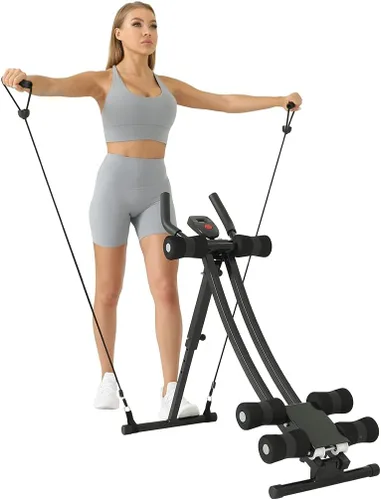Vista 6 de Equipo de entrenamiento AB, máquina de abdominales para gimnasio en casa para ejercicio abdominal y entrenamiento de fuerza, equipo de fitness