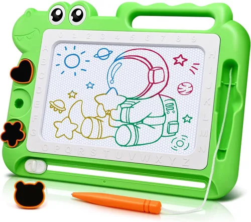 Vista 9 de AiTuiTui - Pizarrón de dibujo magnético para niños pequeños, juguetes regalo para niños y niñas, bloc de bocetos de color para escribir, garabatos