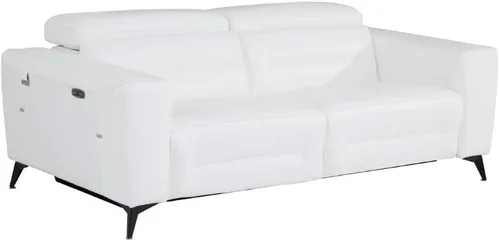 Vista 11 de BlackJack Furniture Ferrara - Sofá reclinable de cuero italiano de grano superior con puertos USB para cargar dispositivos, reposacabezas ajustables