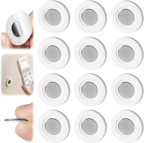Vista 7 de Soporte magnético para control remoto, soporte para cargador remoto de TV adhesivo fuerte 2025, organizador de pared de control remoto de silicona