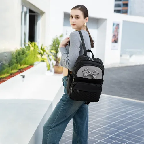 Vista 7 de MYHOZEE Bolso tipo mochila para mujer, Black01, Mochilas Daypack