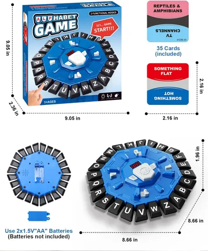 Vista 5 de Juego de palabras, juegos de mesa familiares con temporizador de pantalla y 2 modos, juegos de presión de 24 letras de ritmo rápido, juego