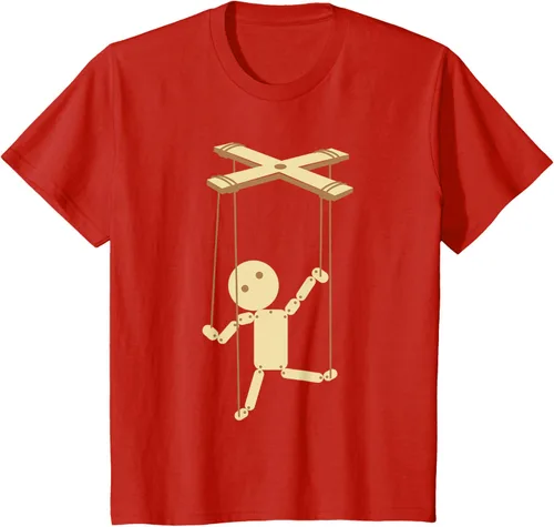 Vista 3 de Puppeteering - Camiseta de marionetas Ventrílocuo de tiriteros, Negro, S