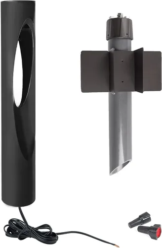 Vista 2 de Iluminación de paisaje WAC, Scoop LED 12V bolardo luz 2700K en negro