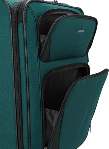 Vista 2 de U.S. Traveler Aviron Bay - Equipaje extensible con ruedas giratorias, Color verde azulado.), US08125E