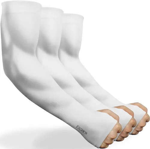 Vista 19 de beister 3/6 pares de mangas de brazo de enfriamiento UV protección solar unisex para deportes, ciclismo, golf, correr