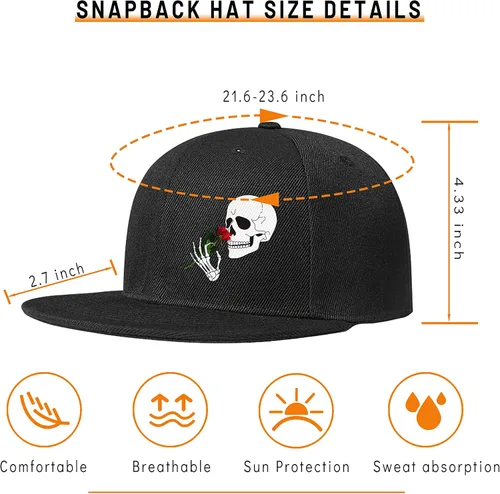 Vista 2 de Sombreros Snapback para niños y hombres, sombreros de Snapback con visera plana para mujer, gorra de béisbol linda y divertida gorra de camionero