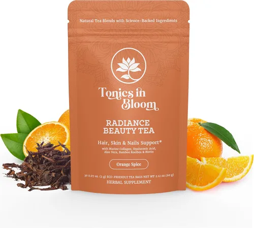Vista 9 de ANATOPEAK Marine Collagen Beauty Tea - Biotina, ácido hialurónico, aloe vera, té verde orgánico, bebida de colágeno natural para el cabello, la piel