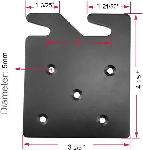 Vista 2 de Juego de 4 placas de gancho para riel de cama de madera resistente para camas, soporte de marco de cabecero, estribo, piezas de madera o nuevas