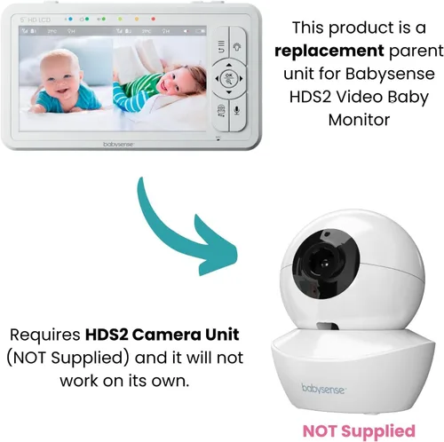 Vista 4 de Babysense Unidad de padres para el monitor de vídeo HDS2, Unidad de reemplazo