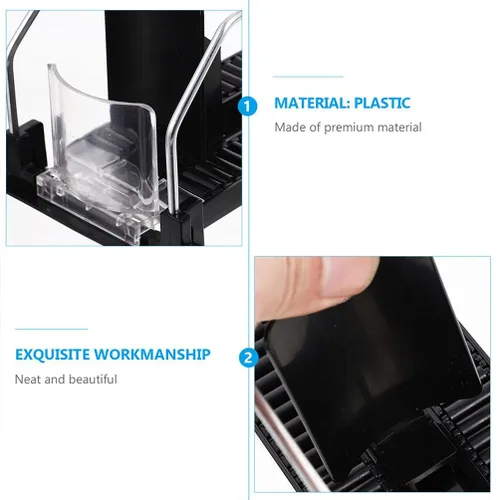 Vista 3 de iplusmile Paquete de 4 dispensadores de bebidas para refrigerador, dispensador de soda autoempujable para refrigerador, organizador de botellas