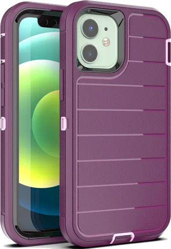 Vista 11 de YmhxcY Funda para iPhone 12/iPhone 12 Pro [2 Protectores de Pantalla de Vidrio Templado] Cubierta Duradera de 3 Capas A Prueba de Caídas/Funda
