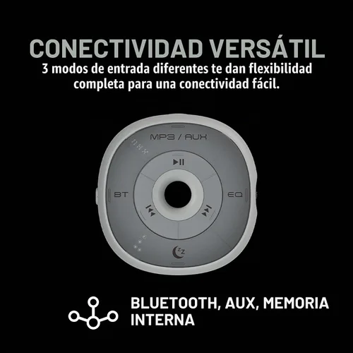 Vista 4 de Avantree Slumber - Altavoz de almohada para dormir, audio privado con ruido blanco incorporado, soporte Bluetooth y AUX, control de volumen