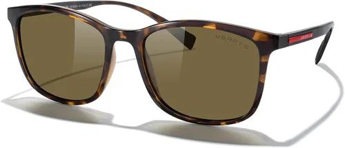 Vista 3 de MERRY'S Lentes de sol polarizados cuadrados para hombres y mujeres, ultraligeros, para conducir, pesca, golf, UV400 S8668