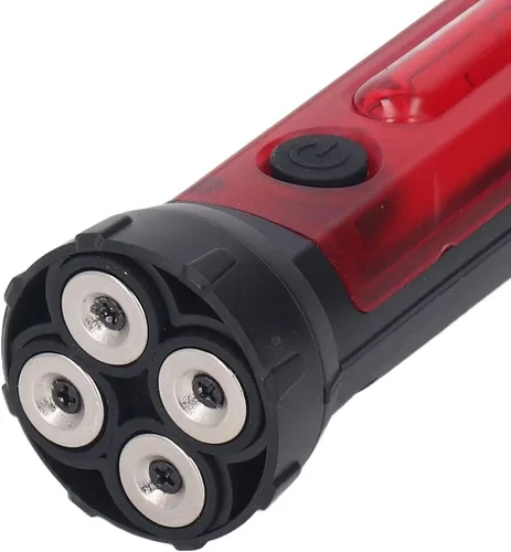 Vista 8 de Luqeeg Varita de tráfico, LED de seguridad vial con flecha de giro, 45 grados ajustable, USB, recargable, lámpara LED de seguridad con base