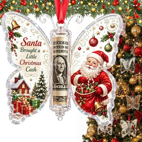 Vista 15 de Regalo de dinero en efectivo de Navidad, adorno de mariposa, decoración de 5PCS-B