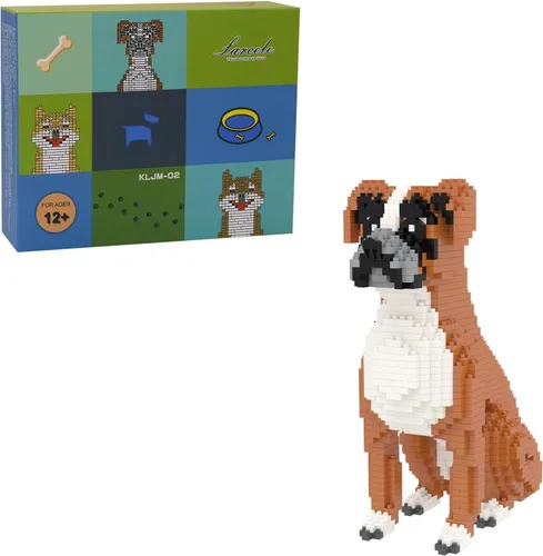 Vista 16 de Larcele Juego de Bloques de Construcción de Perro Micro, Kit de Ladrillos de Juguete de Construcción Mini para Mascotas, 950 Piezas KLJM-02