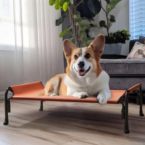 Vista 8 de Veehoo Cama Elevada para Perros, Camas Elevadas para Perros al Aire Libre para Perros Medianos, Cama de Camping Elevada para Mascotas
